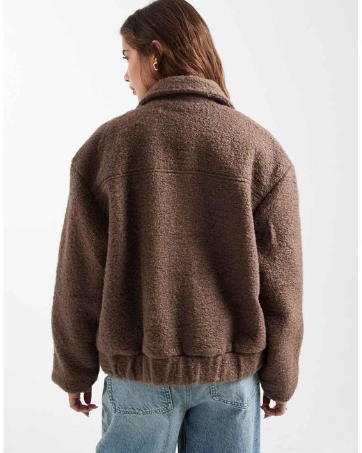 Mango Brown Teen Teddy Jacket