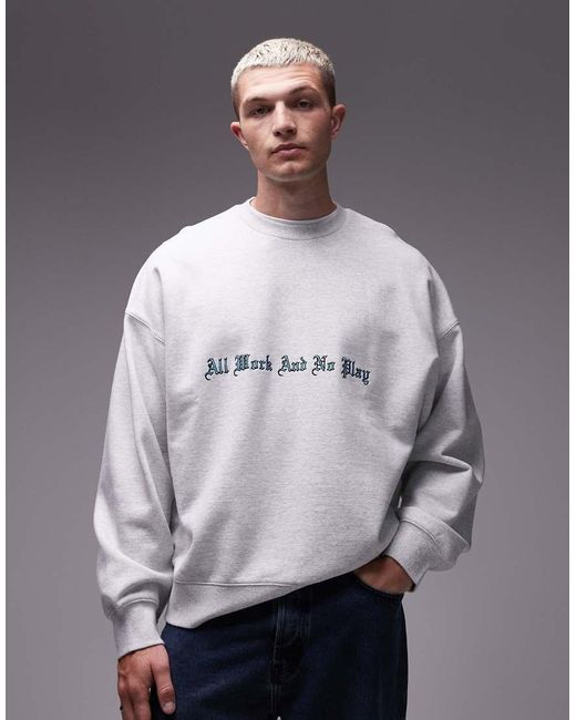 Carhartt Gray No Play Boxy Fit Sweatshirt for men