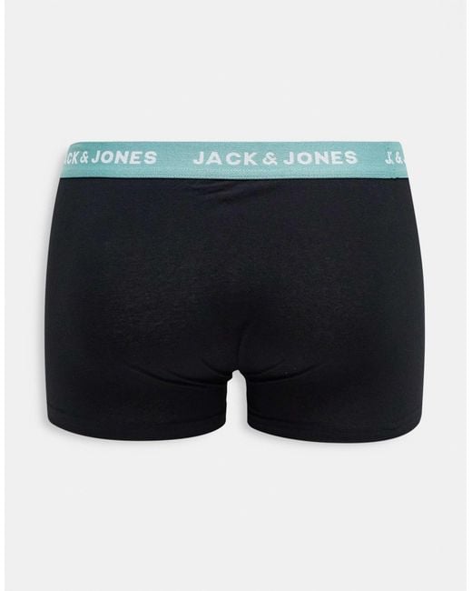 Jack & Jones Black 7 Pack Trunks for men