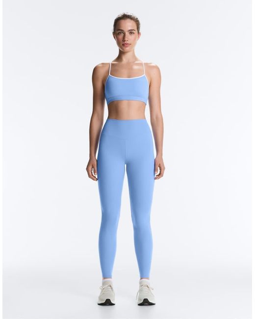 Oysho Blue Comfortlux High-Rise Ankle-Length Leggings