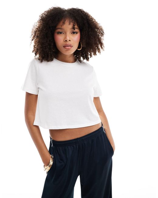 Pieces Blue Cropped T-shirt