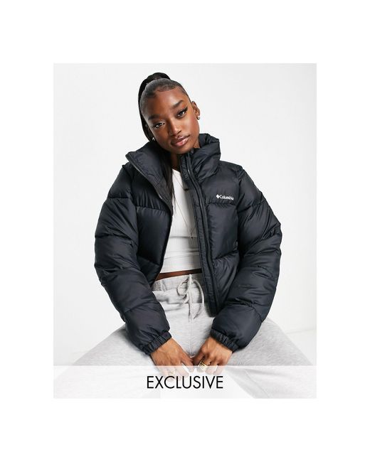 Columbia Blue Puffect Cropped Puffer Jacket