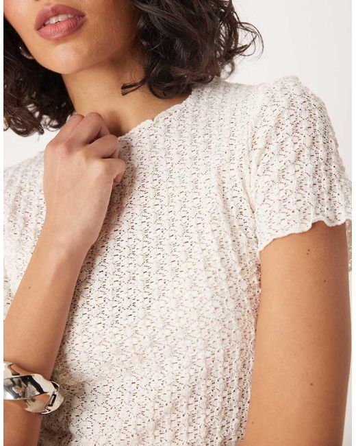 Aware White Textured Baby T-shirt