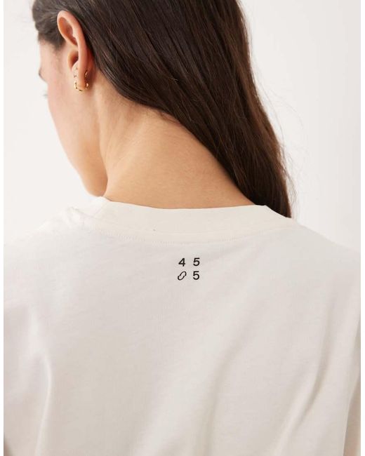 4505 White Icon Heavyweight Cotton Oversized T-Shirt With Quick Dry Finish