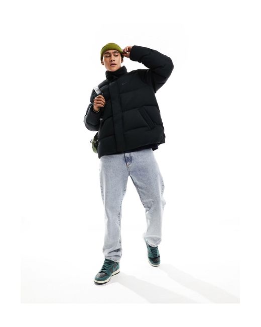 Nike Black Tech Fleece Puffer Jacket for men