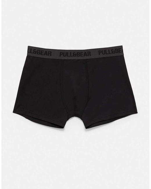 Pull&Bear Set Van 3 Boxershorts in het Black voor heren