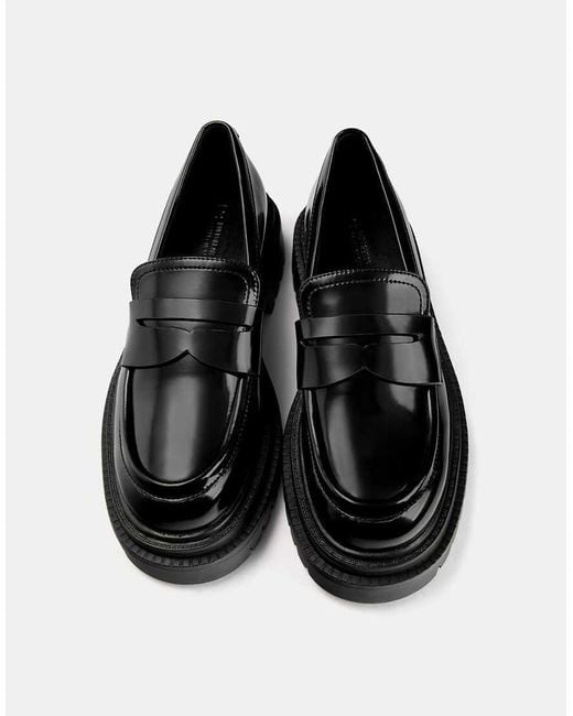 Pull&Bear Black Chunky Loafers