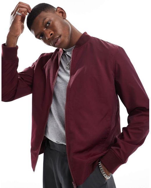 ASOS – leichte bomberjacke in Purple für Herren