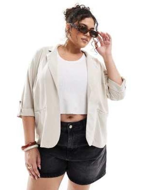 Vero Moda Natural Linen Touch Blazer