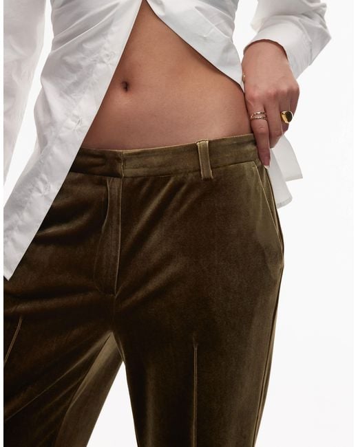 ASOS White Tailored Velvet Slim Straight Trousers