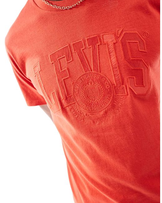 Levi's – lässig geschnittenes t-shirt in Red für Herren