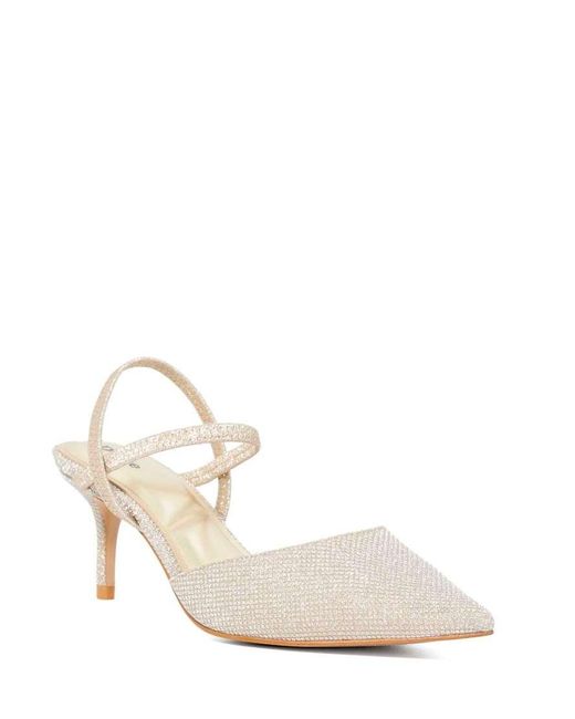 Dune White Classical Slingbacks