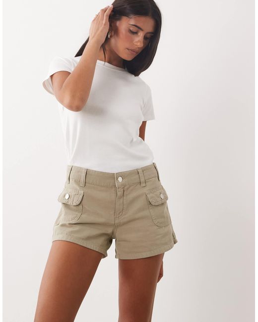 ASOS Natural Cargo Mini Short