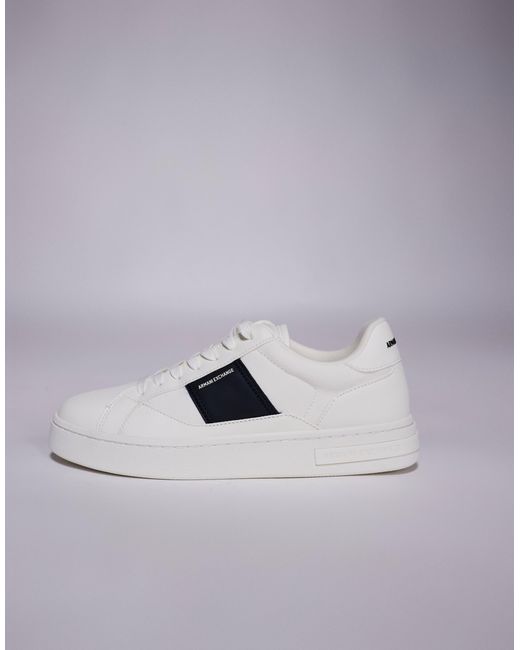 ARMANI EXCHANGE Blue Trainers With Logo for men