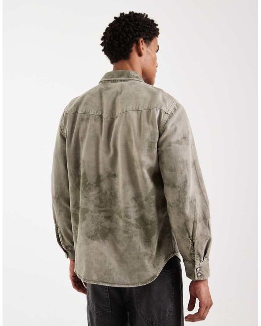 Levi's Brown Relaxed Denim Western Shirt for men