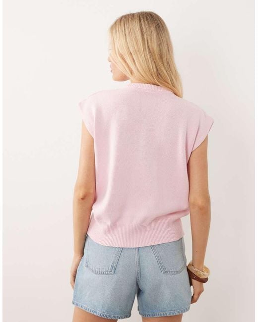 ASOS Pink Button Through Relaxed Tank
