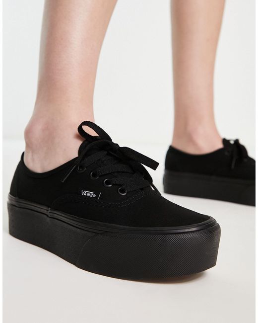 Vans black hotsell authentic womens