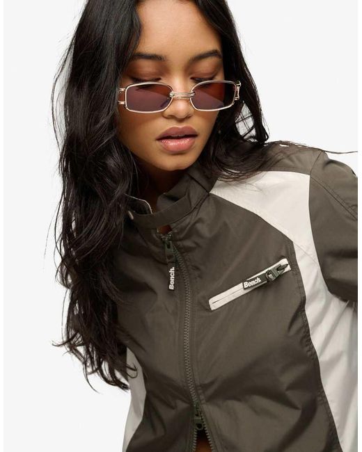 Bench x Superdry & Co Natural Racer Shell Double Zip Jacket