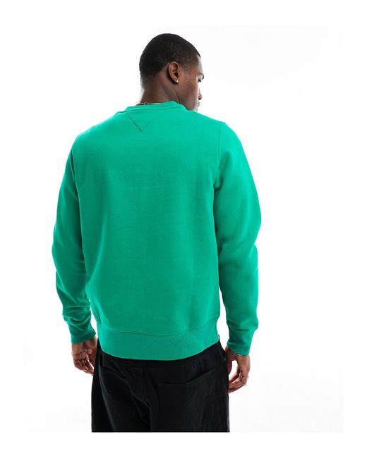 Sweat à logo Tommy Hilfiger pour homme en coloris Green