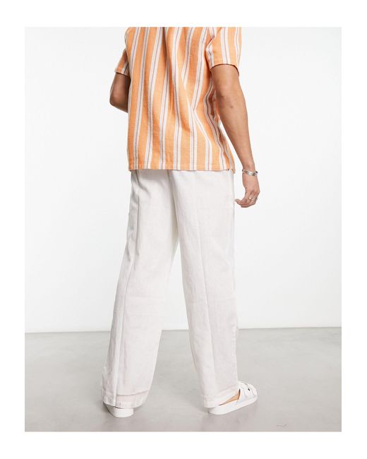 Cotton Linen Thin Trousers Casual/Travel Loose Fit Men's Beach Pants  W28