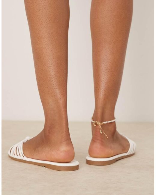 Raid Natural Bella Strappy Knot Flat Sandals