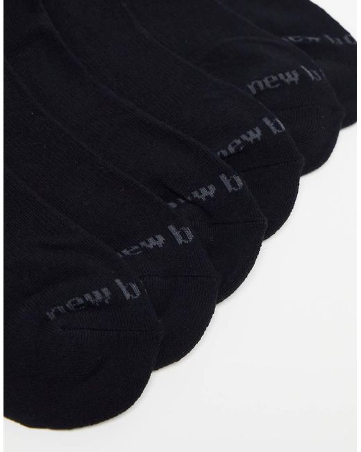 Pack De 6 Pares De Calcetines Deportivos Negros Performance De New Balance de color Black