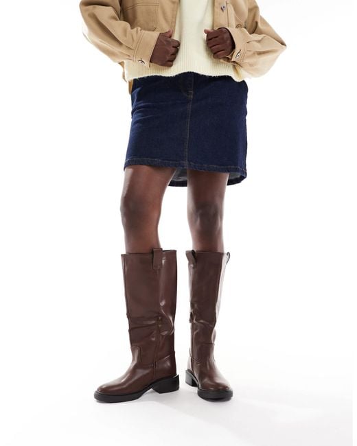SEQWL Brown Twix Knee Boots