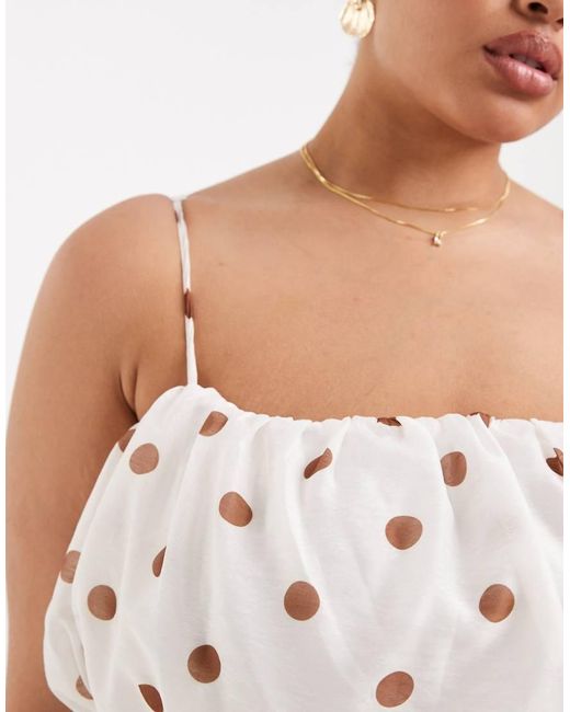 ASOS White Asos Design Curve Ruffle Top