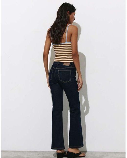 Pull&Bear Blue Striped Strappy Top