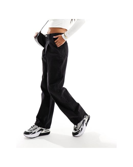 Curve - love - jean ample à pinces et à taille haute Abercrombie & Fitch en coloris Black