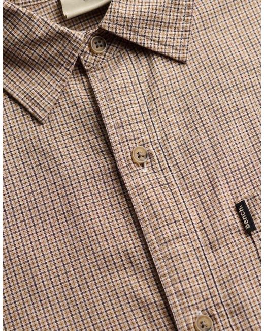 Bench x Superdry & Co Blue Skater Check Short Sleeves Shirt for men