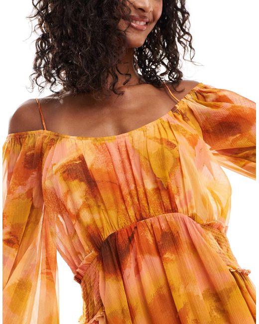 ASOS Orange – maxikleid