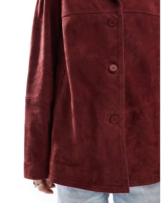 ASOS Jack Van Echt Suède in het Red