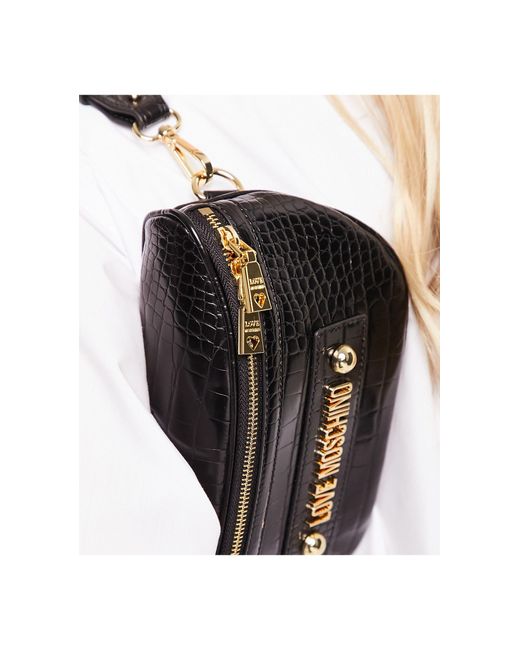Love Moschino Cross Body Bum Bag in White Lyst Australia