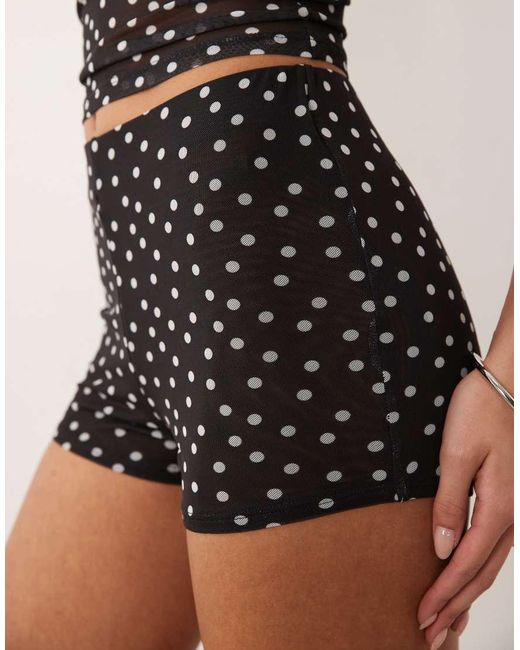 ASOS Black Sheer Mesh Mini Shorts