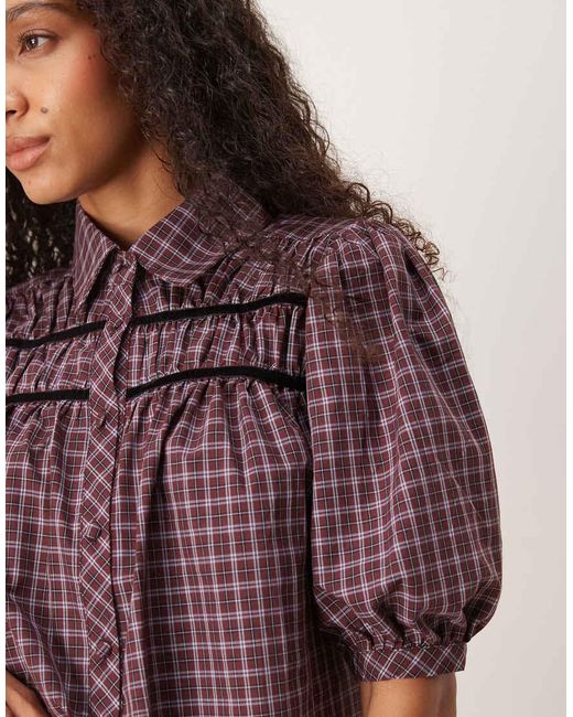 Glamorous Purple Ruched Shirt