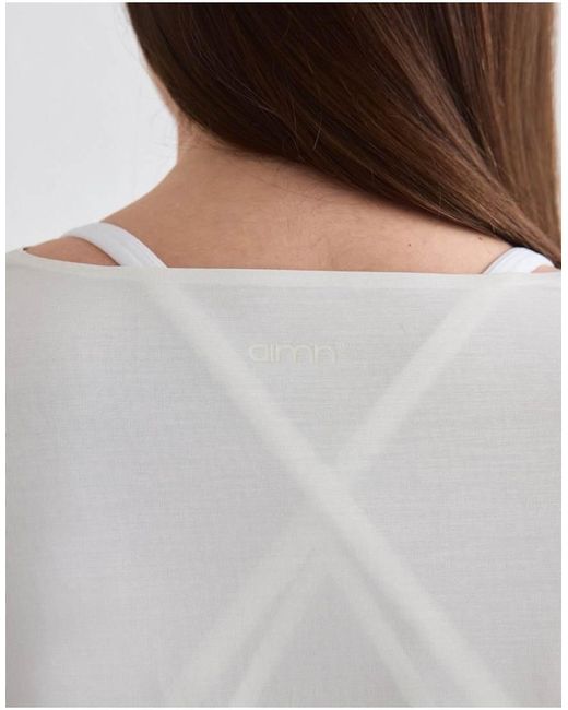 Aim'n White Off Luminous Draped Long Sleeve