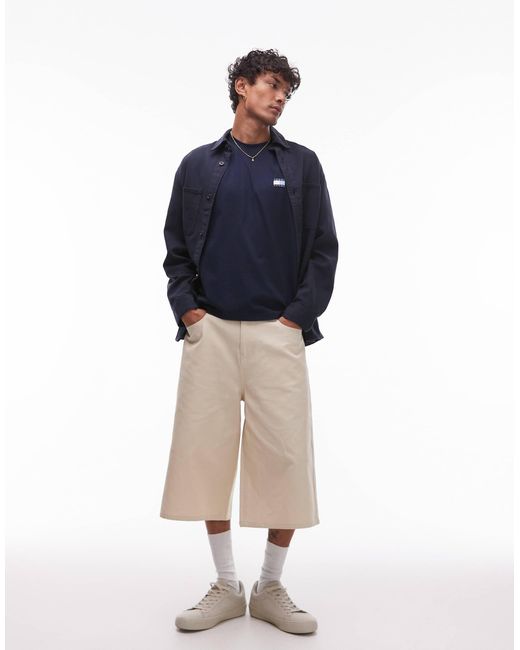 Tommy Hilfiger Blue Oversized Logo Backprint T-Shirt for men