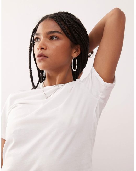 Weekday White T-shirt With Bound Seams