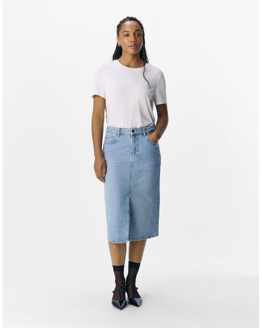 Object Blue Midi Skirt