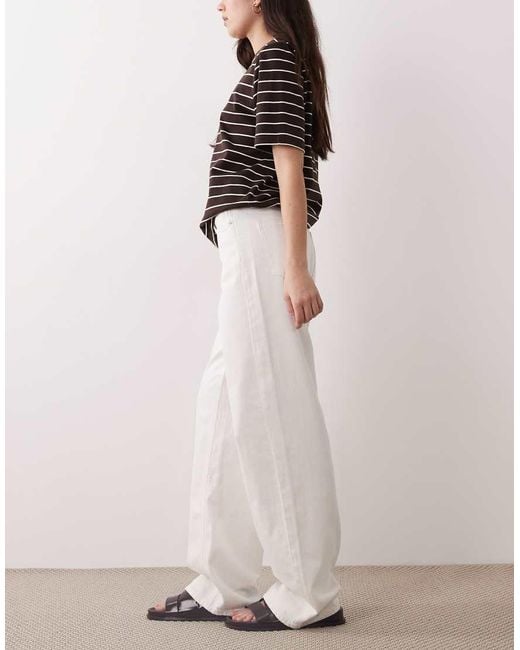 Vila Pink Freya High Waist Wide Leg Jeans