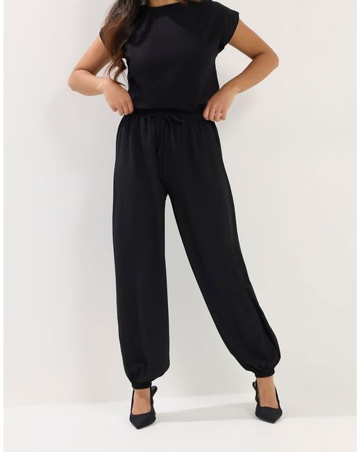 PixieGirl Black Petite Crepe Balloon Trousers