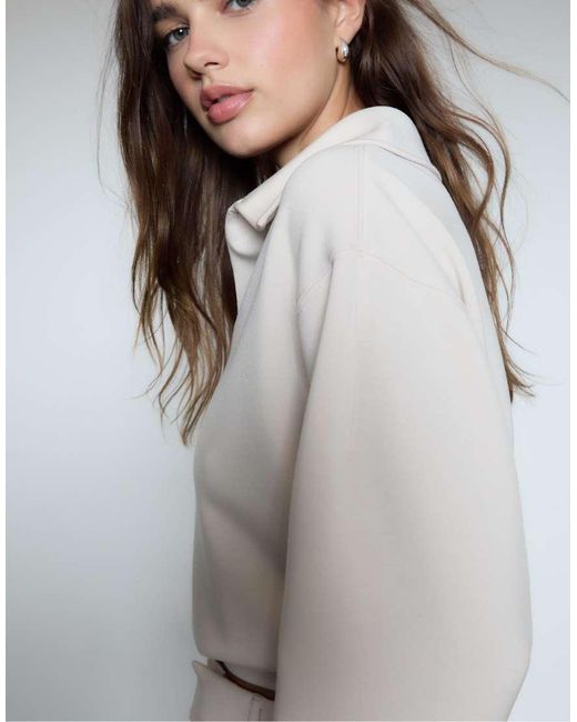 Stradivarius White Soft Touch Sweatshirt