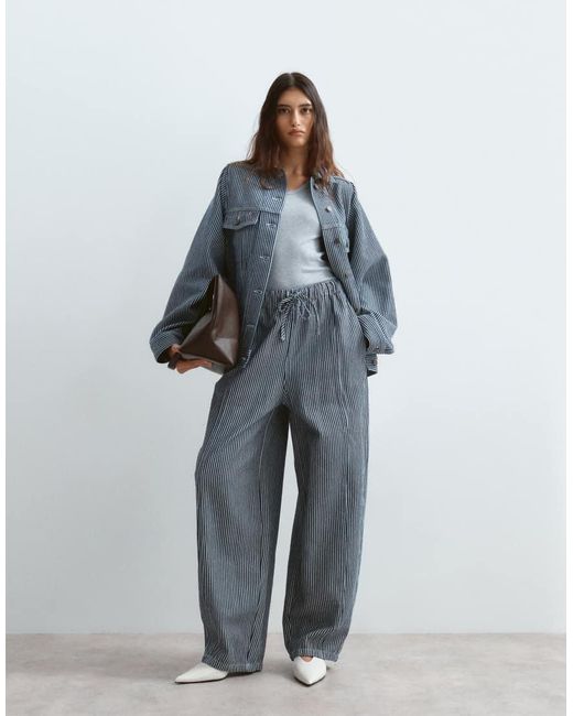 ARRANGE Blue Oversized Jacket Co-ord