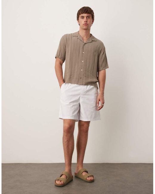 Abercrombie & Fitch Lichtgewicht Cropped Overhemd Met Lange Mouwen in het Brown voor heren