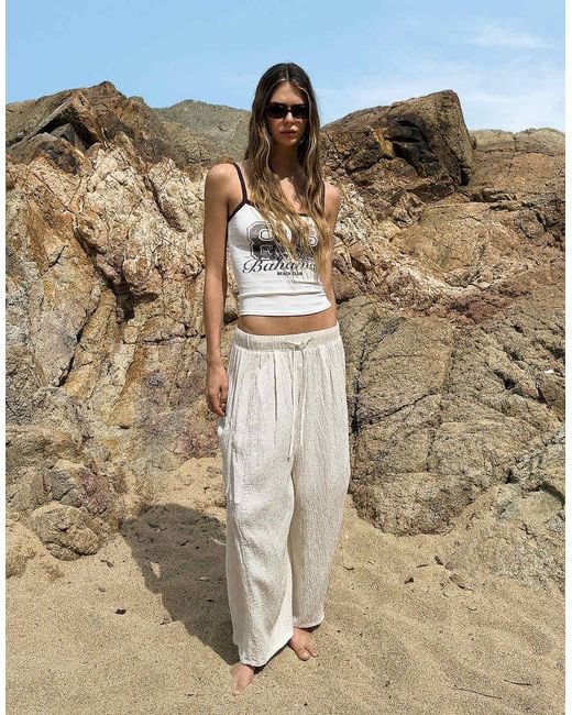 Bershka Metallic Balloon Leg Cargo Trousers