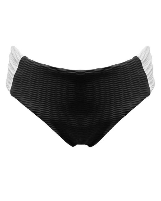 Pour Moi Black Acapulco Textured Tab Side Brief