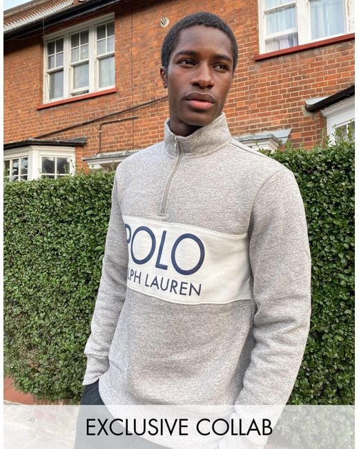 Polo half zip sweatshirt top