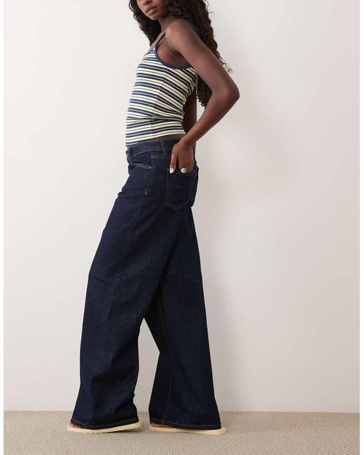Jdy Ruby Jeans Met Middelhoge Taille En Wijde Pijpen in het Blue