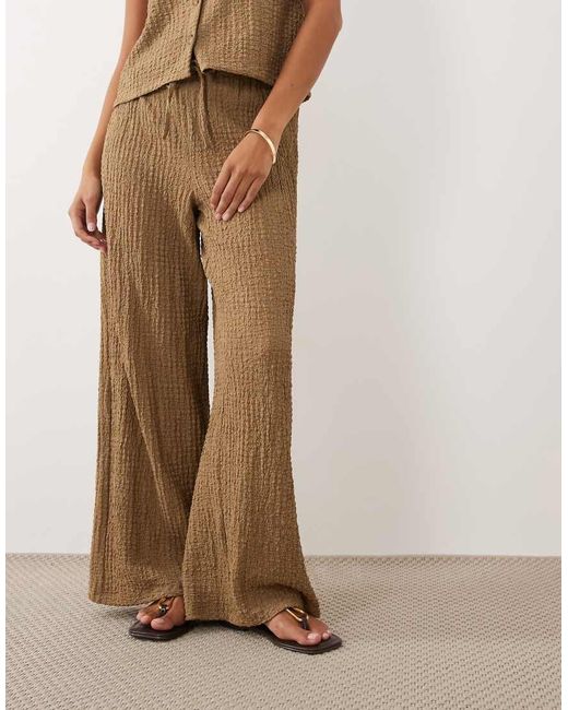 JDY Petite Natural Textured Tailored Trousers Co-ord